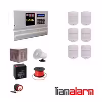 پکیج دزدگیر اماکن با سیم مدل جی ام کا سیم کارتی و تلفنی GM910H66