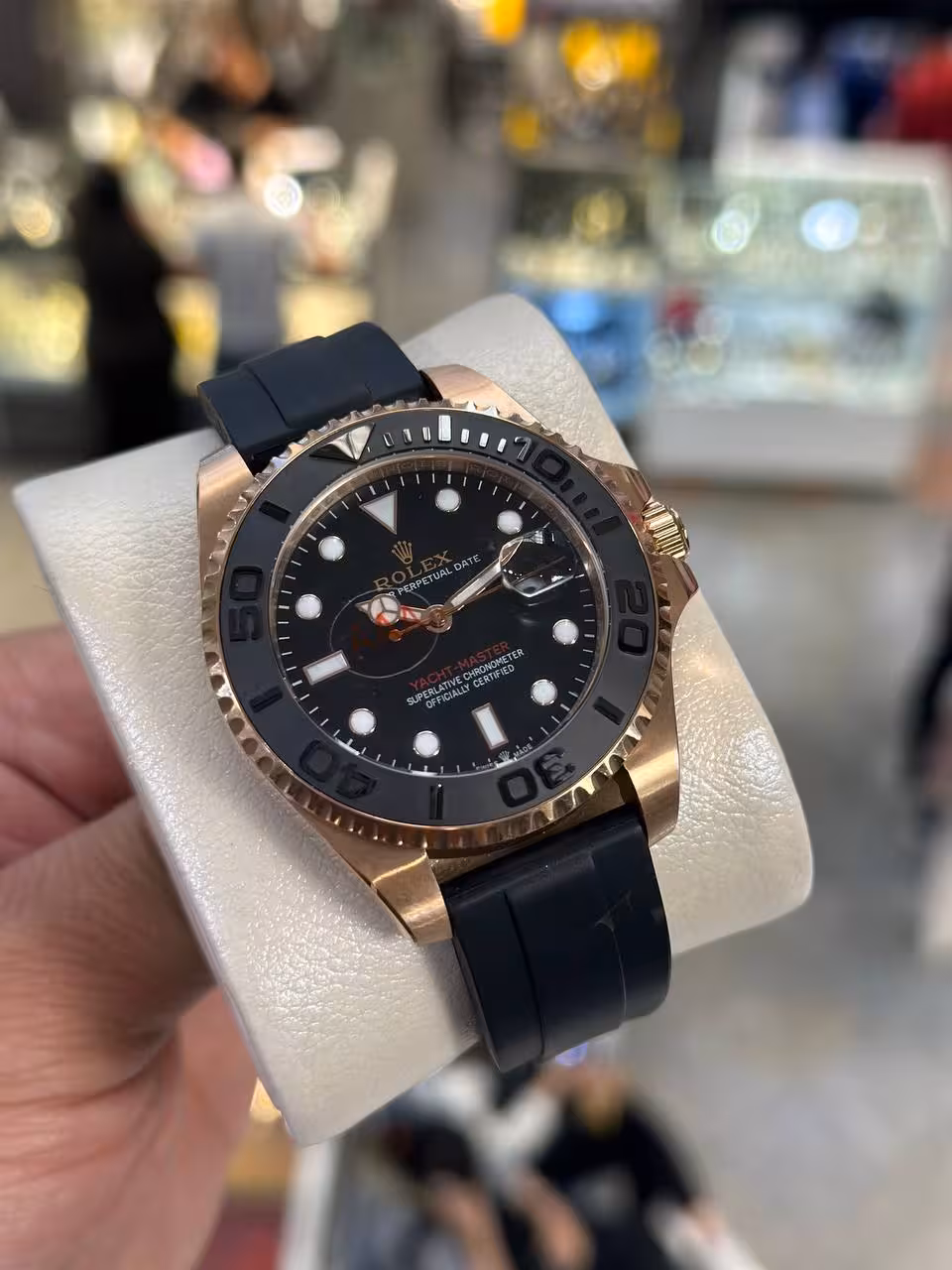 ساعت مچی مردانه رولکس یاخ مستر Rolex-Yacht مشکی رزگلد