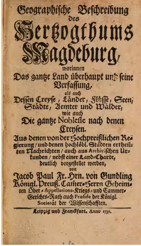 خرید و دانلود نسخه کامل کتاب Geographische Beschreibung des Großherzogtums Magdeburg