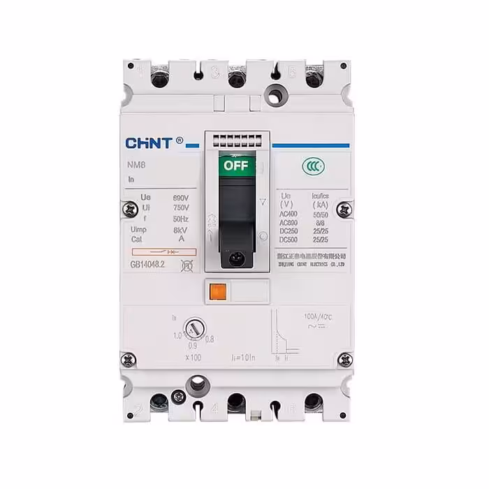 کلید اتوماتیک 63 قابل تنظیم NM8N چانت (رله حرارتی مغناطیسی)