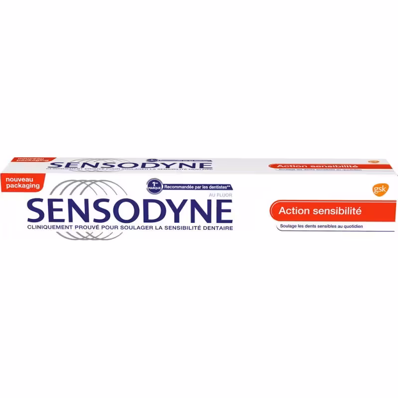 مشخصات، خرید و قیمت خمیر دندان سنسوداین مدل Action sensibilite حجم 75 میل ⭐️ ویان مارکت