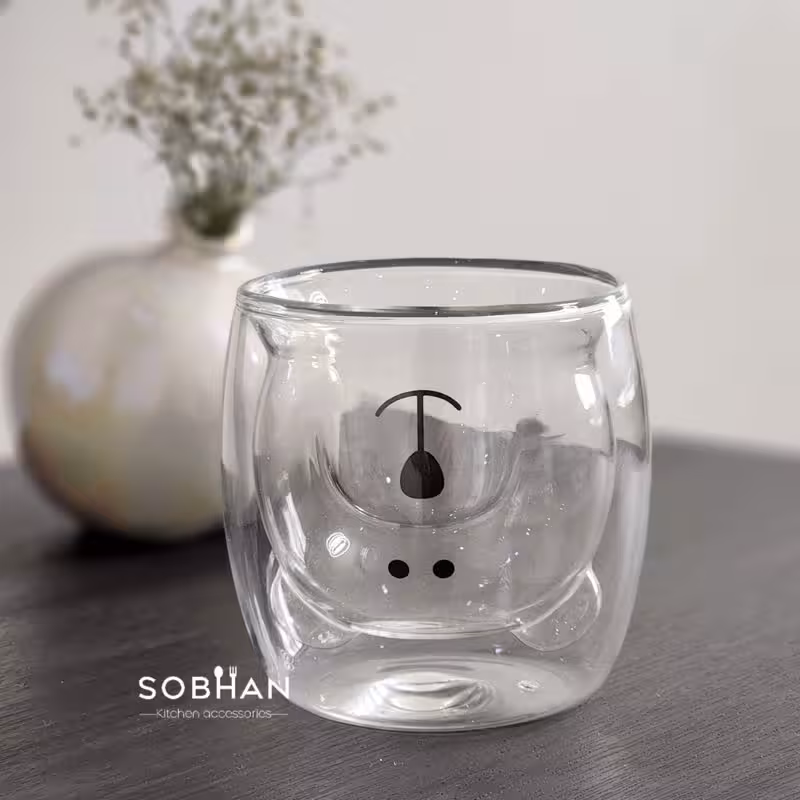 لیوان دو جداره خرسی