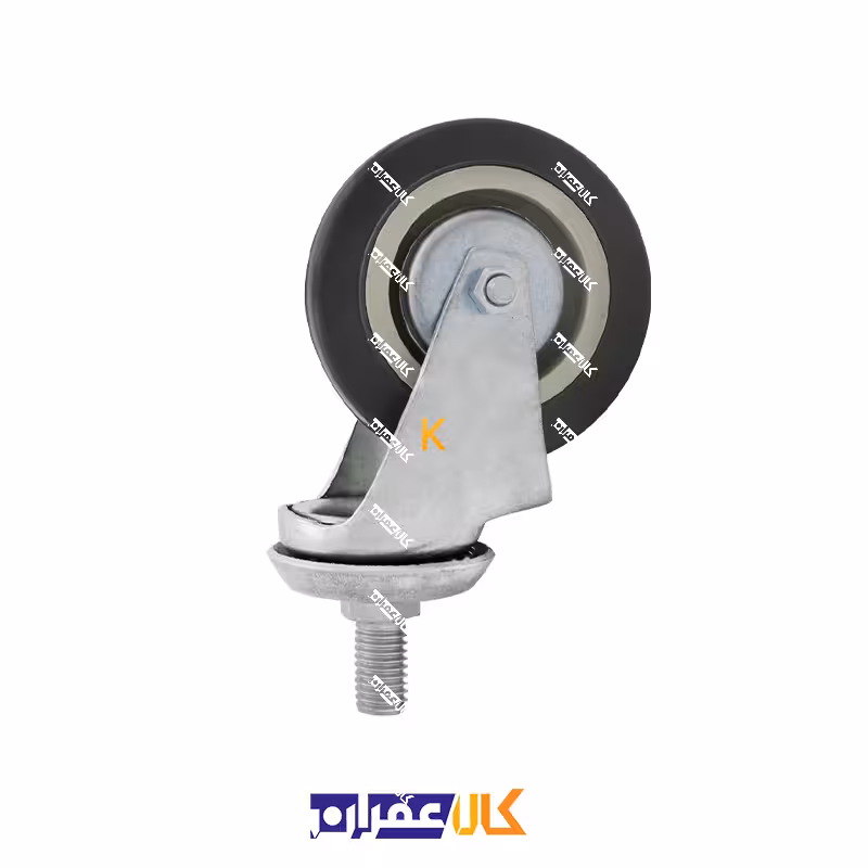 چرخ پیچی گردان طوسی سایز 7.5 سانتی متر