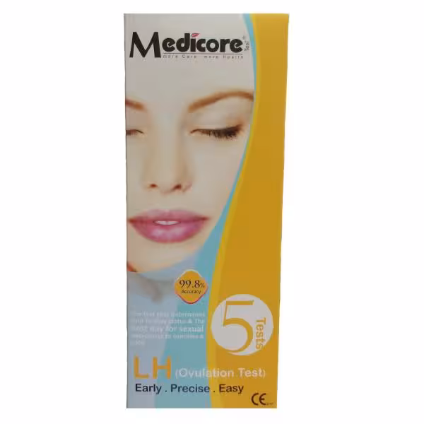 تست تخمک گذاری مدیکور مدل LH بسته 5 عددی