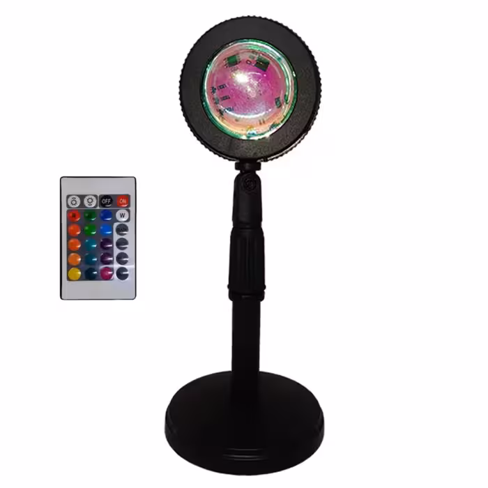 نور ثابت و بک لایت ال ای دی RGB به همراه ریموت مدل غروب SUNSET