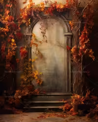 بک دراپ پاییزی با برگ زرد | گرافیک با طعم تربچه