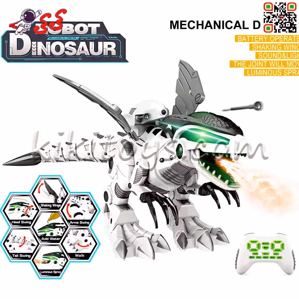 دایناسور کنترلی اسباب بازی بزرگ با آتش و تیر ROBOT DINOSAUR 0878