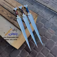 شمشیر دوسر پرنده کار سفارشی با غلاف ساخت زنجان تیغه فولادی