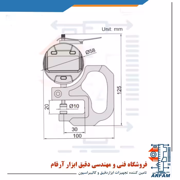 ضخامت سنج ورق دیجیتال اینسایز 10-0 میلی متر مدل 101-2871