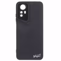 قاب Xiaomi Note12s مدل ژله ای Porsche Design متالیک محافظ لنزدار-رنگ مشکی