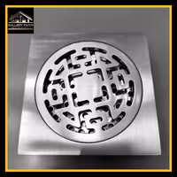 کف شور استیل سایز10*10 رنگ طلایی براق