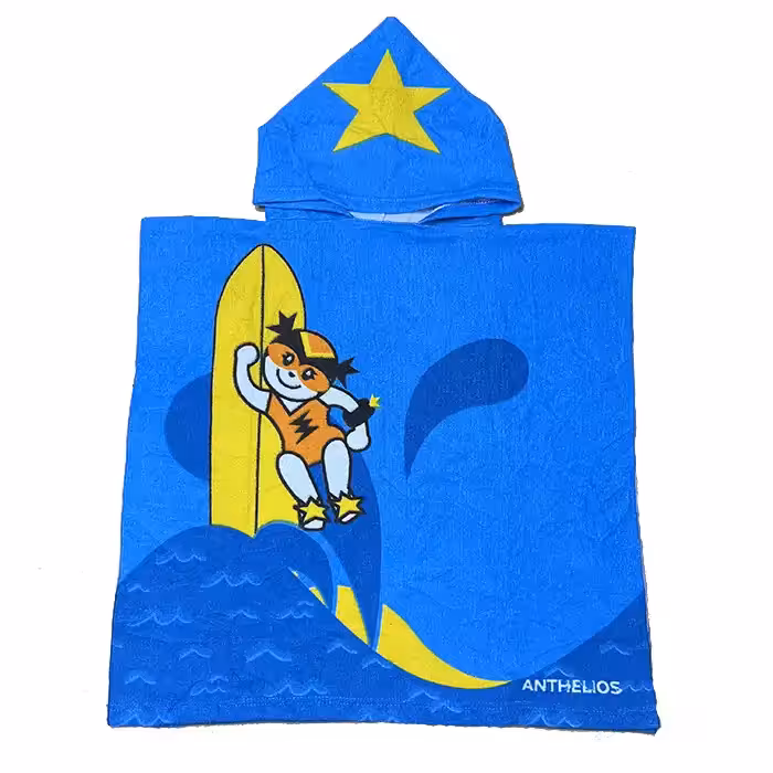 حوله پانچویی کلاهدار استخر و ساحل کودک طرح آنسلیوس مناسب 3 تا 8 سال