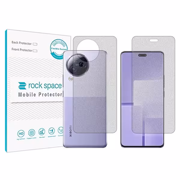 گلس صفحه نمایش و پشت گوشی شیائومی Civi 3 مدل نانو هیدروژل مات برند راک اسپیس کد SS