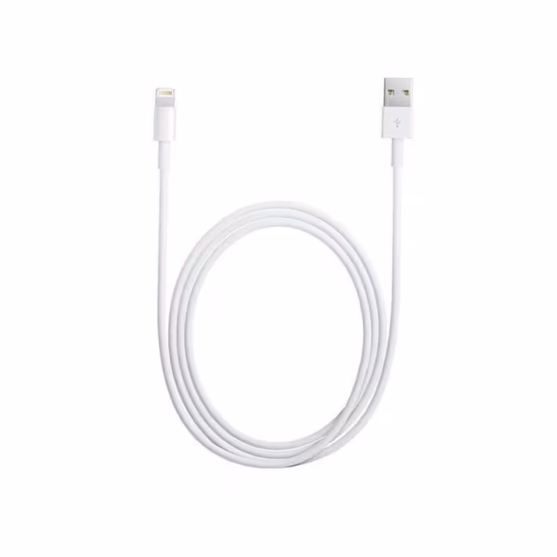 کابل شارژ اپل usb به لایتنینگ یک متری اصلی بدون پک
