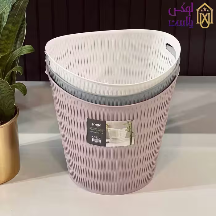 سبد رخت گرد طرح بامبو لیمون 1400