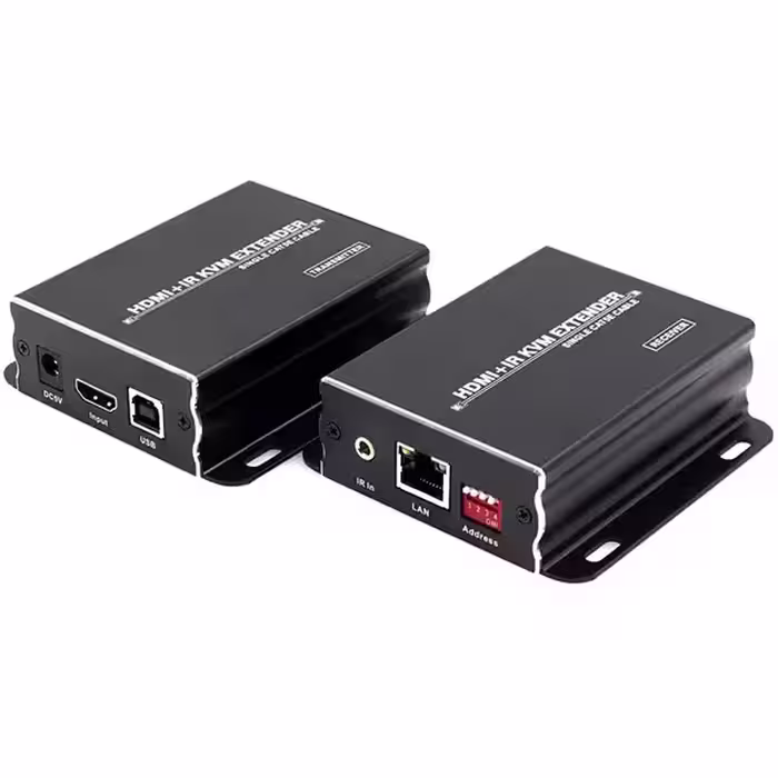 توسعه دهنده HDMI TCP/IP روی کابل شبکه 120 متر لایمستون مدل LS-HKE120