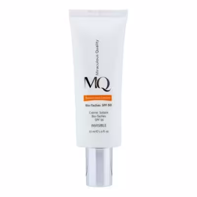 کرم ضد آفتاب بی‌رنگ ام کیو SPF50 مدل BIO TACHES مناسب انواع پوست، حجم 55 میلی‌لیتر