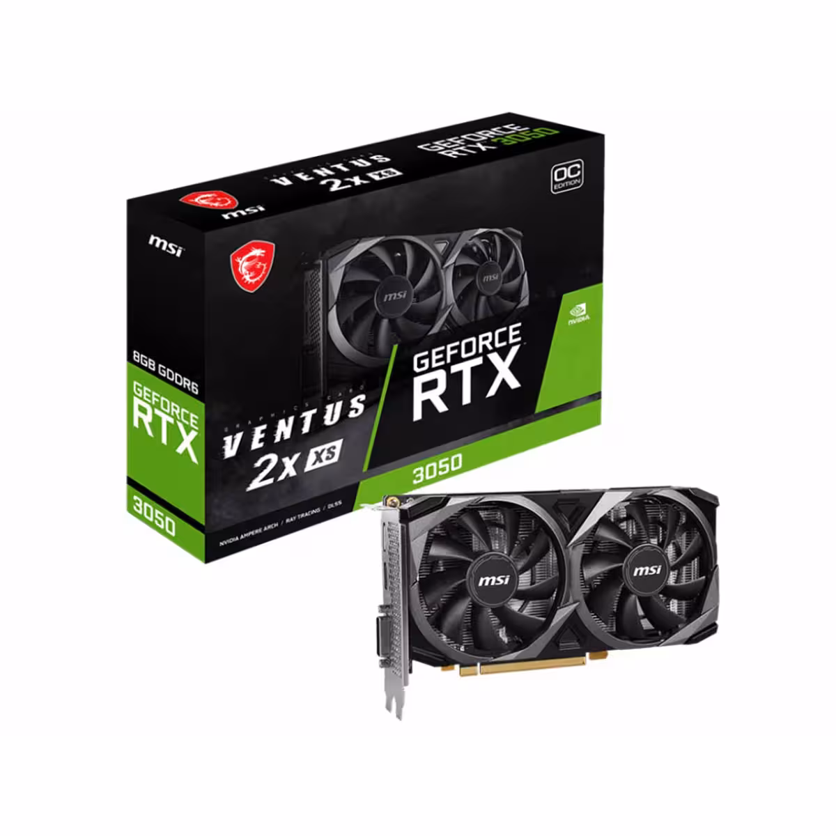 قیمت کارت گرافیک مدل MSI RTX 3050 VENTUS 2X XS OC 8GB