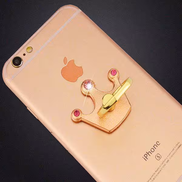 هولدر انگشتی طرح تاج نگینی Mobile Diamond Crown Ring Holder