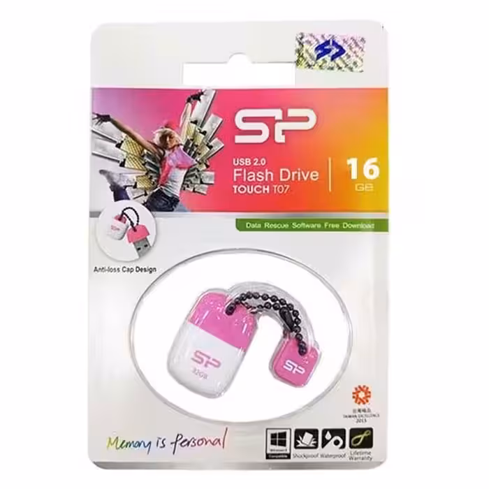 فلش مموری 16 گیگابایت سیلیکون پاور مدل SP TOUCH T07 آبی