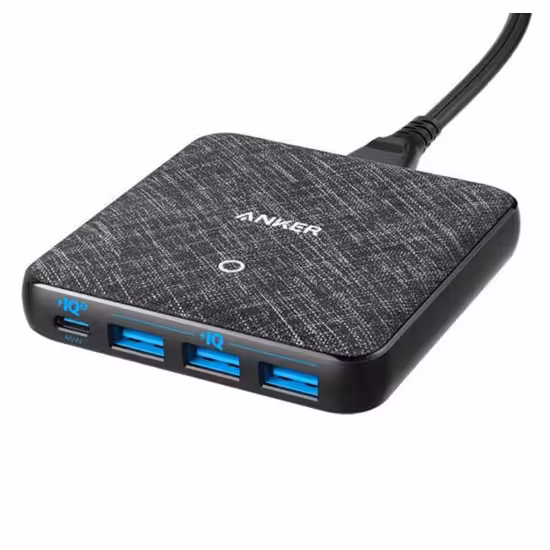 شارژر رومیزی 4 پورت 65 واتی انکر مدل Anker PowerPort Atom III Slim A2045L11