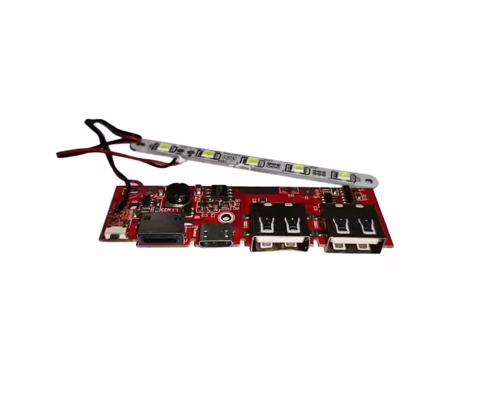 ماژول پاوربانک پورت میکرو USB و لایتنینگ دو پورت چراغ دار قوی