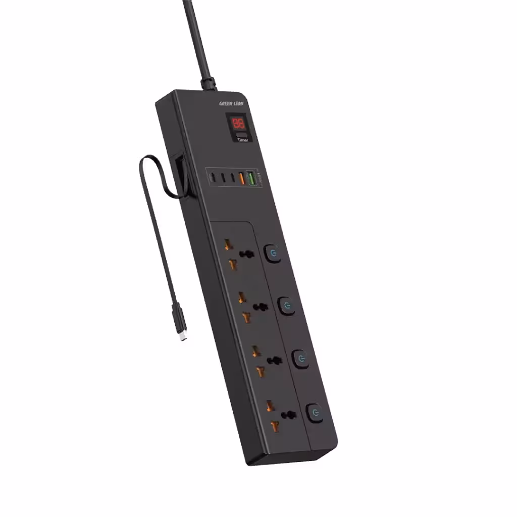 چندراهی و محافظ برق 3500W گرین لاین مدل GS-800 به طول 2 متر