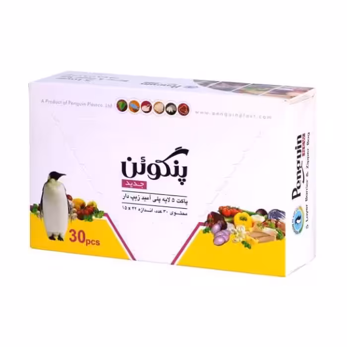 کیسه زیپ دار پنگوئن مدل 15.22 بسته 30 عددی