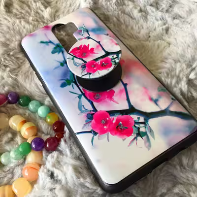 کاور طرح گل کد A4279 مناسب برای گوشی موبایل شیائومی Redmi Note 8 Pro به همراه پایه نگهدارنده