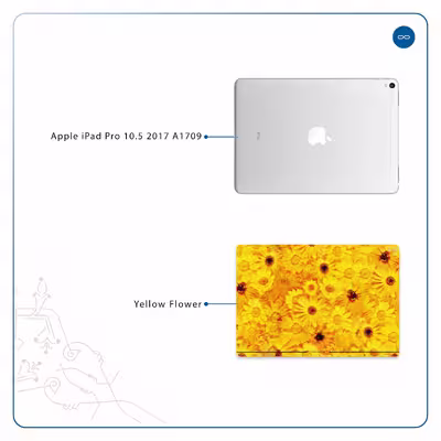 برچسب پوششی ماهوت مدل Yellow-Flower مناسب برای تبلت اپل iPad Pro 10.5 2017 A1709