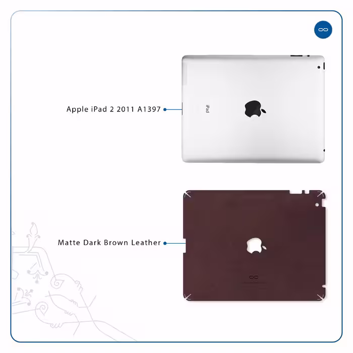 برچسب پوششی ماهوت مدل Matte-Dark-Brown-Leather مناسب برای تبلت اپل iPad 2 2011 A1397