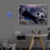 چراغ دیواری نئون دیزاین طرح Soccer-Ball-GL_BL