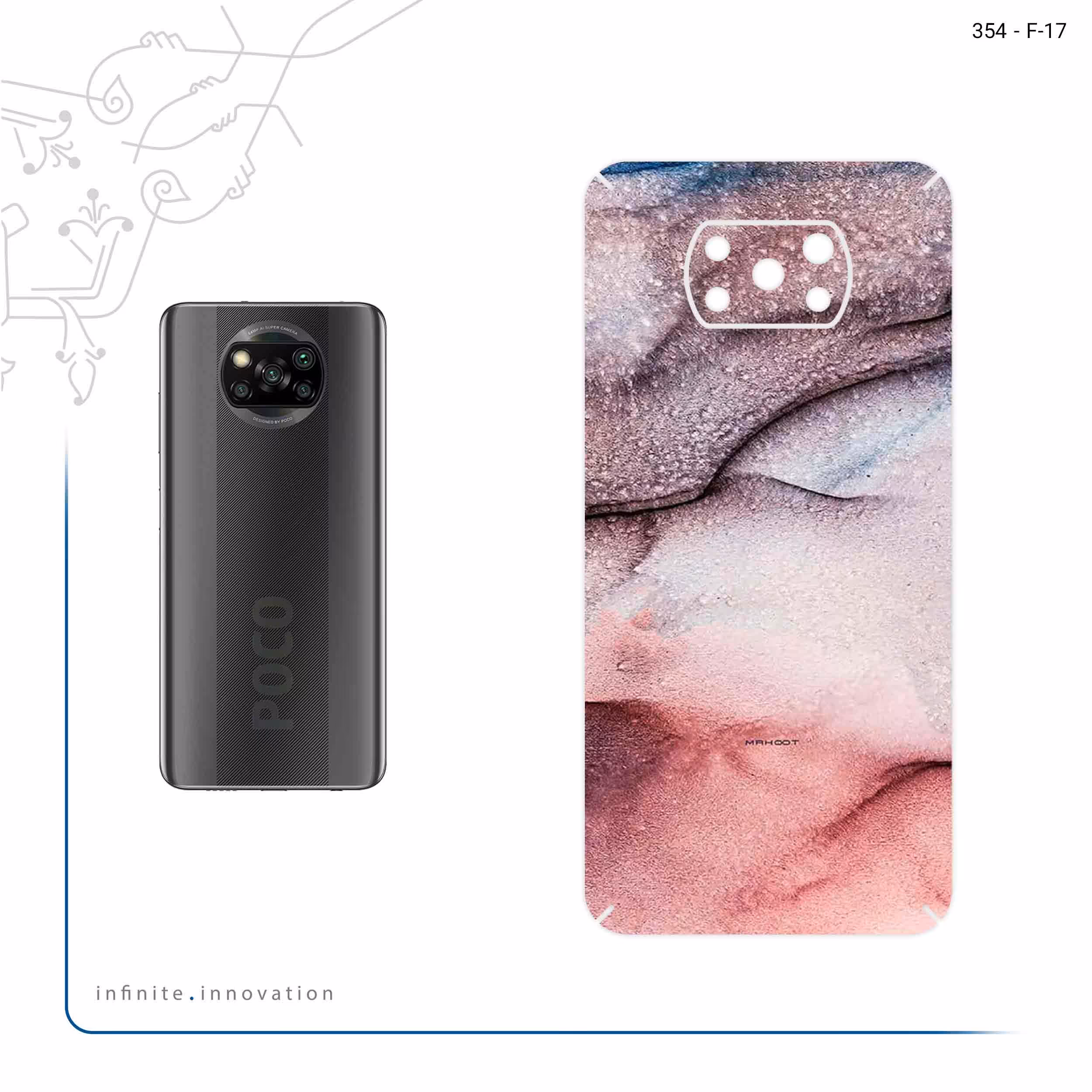 برچسب پوششی ماهوت مدل Smoky pink marble مناسب برای گوشی موبایل شیائومی Poco X3 Pro