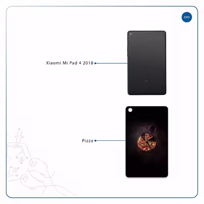 برچسب پوششی ماهوت مدل Pizza مناسب برای تبلت شیائومی Mi Pad 4 2018