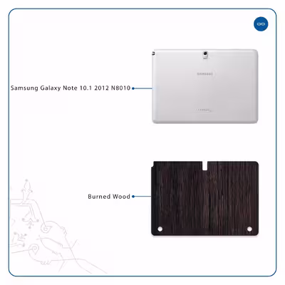 برچسب پوششی ماهوت مدل Burned Wood مناسب برای تبلت سامسونگ Galaxy Note 10.1 2012 N8010