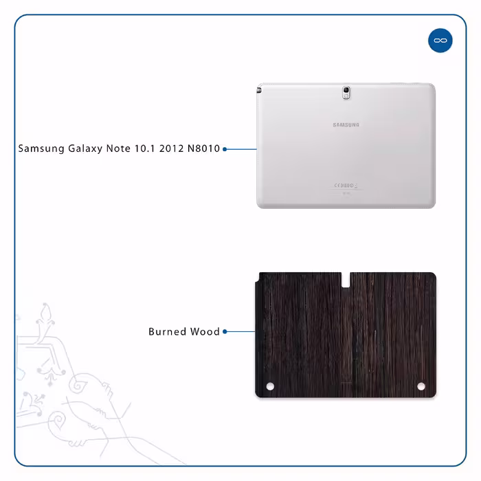 برچسب پوششی ماهوت مدل Burned Wood مناسب برای تبلت سامسونگ Galaxy Note 10.1 2012 N8010