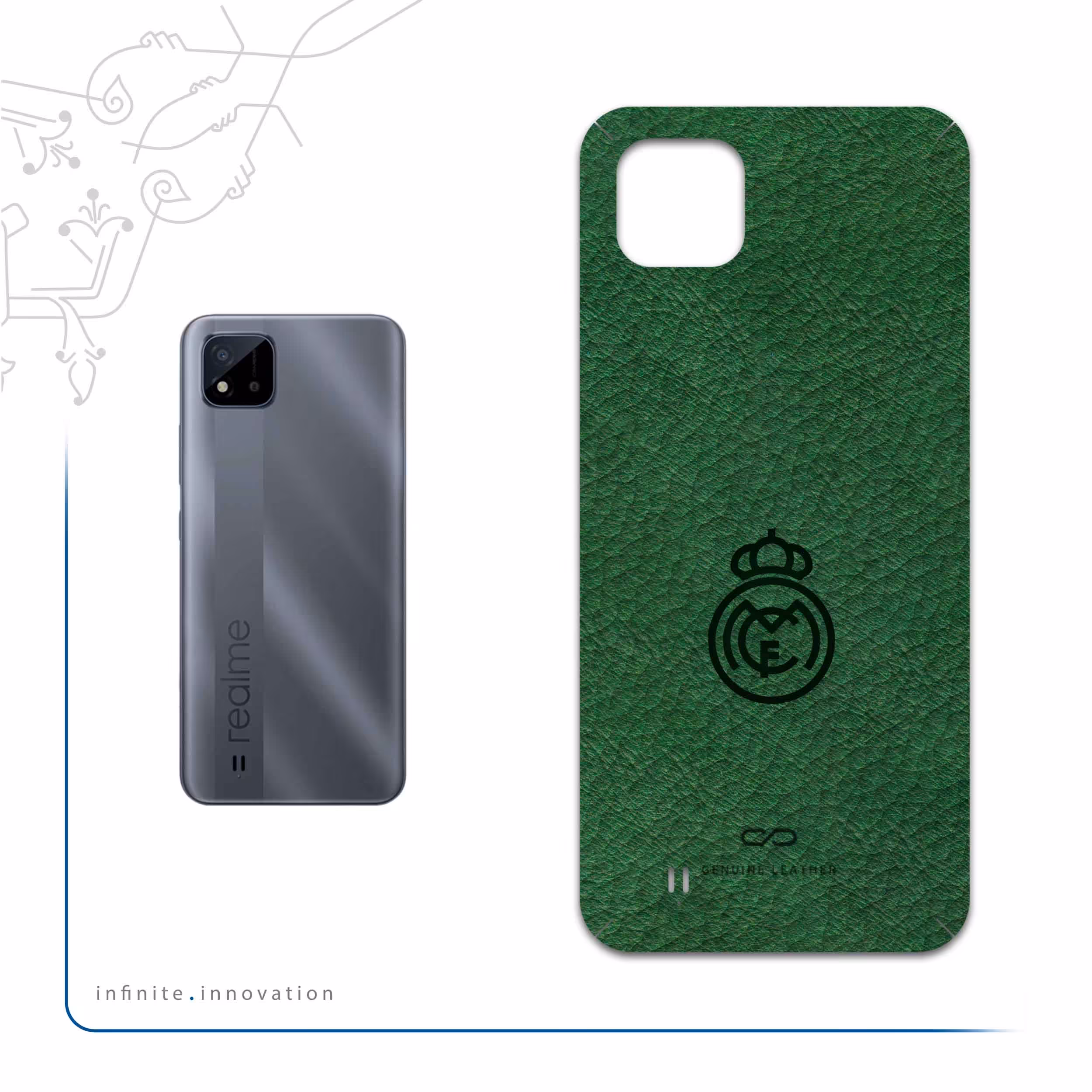 برچسب پوششی ماهوت مدل GL-REAL مناسب برای گوشی موبایل ریلمی C11 2021