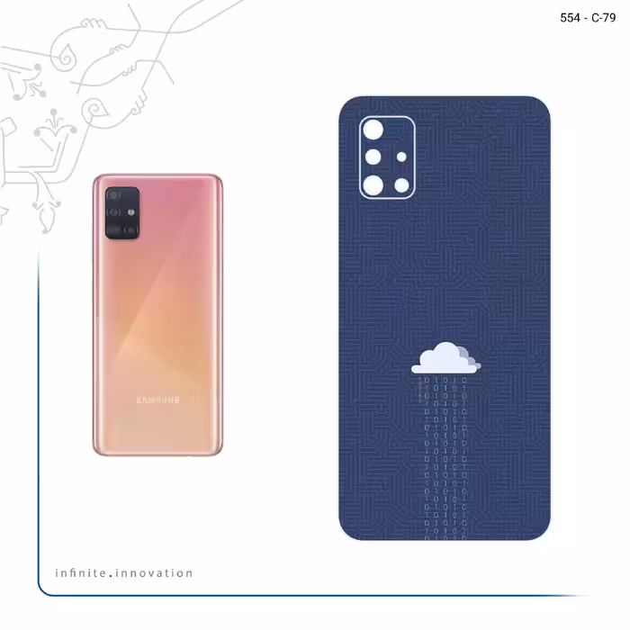 برچسب پوششی ماهوت مدل Minimal Data Cloud مناسب برای گوشی موبایل سامسونگ Galaxy A51