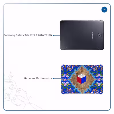 برچسب پوششی ماهوت مدل Maryams Mathematics مناسب برای تبلت سامسونگ Galaxy Tab S2 9.7 2016 T819N
