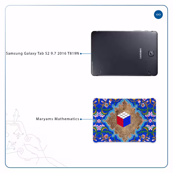 برچسب پوششی ماهوت مدل Maryams Mathematics مناسب برای تبلت سامسونگ Galaxy Tab S2 9.7 2016 T819N