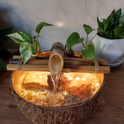 آب نما مدل آرامشبخش طرح چوب