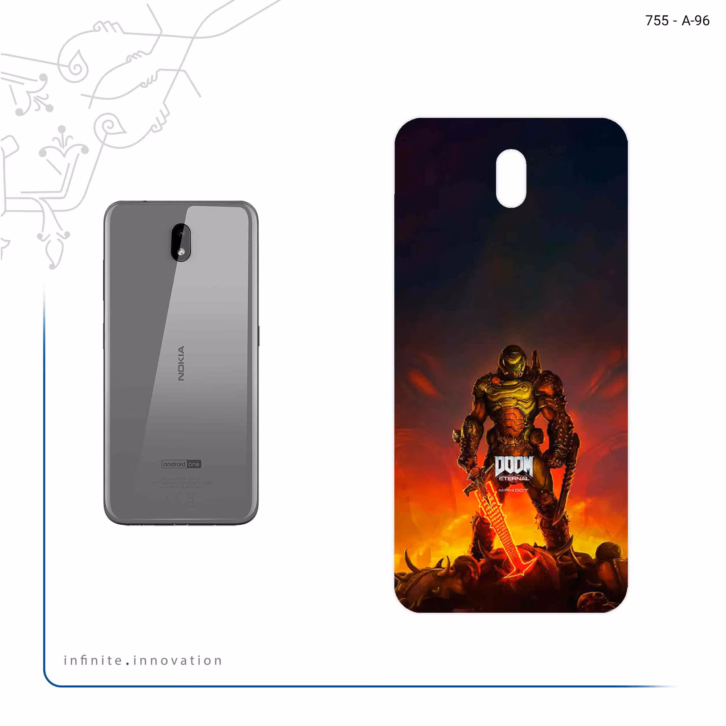 برچسب پوششی ماهوت مدل DOOM Game Series مناسب برای گوشی موبایل نوکیا 3.2 TA-1156