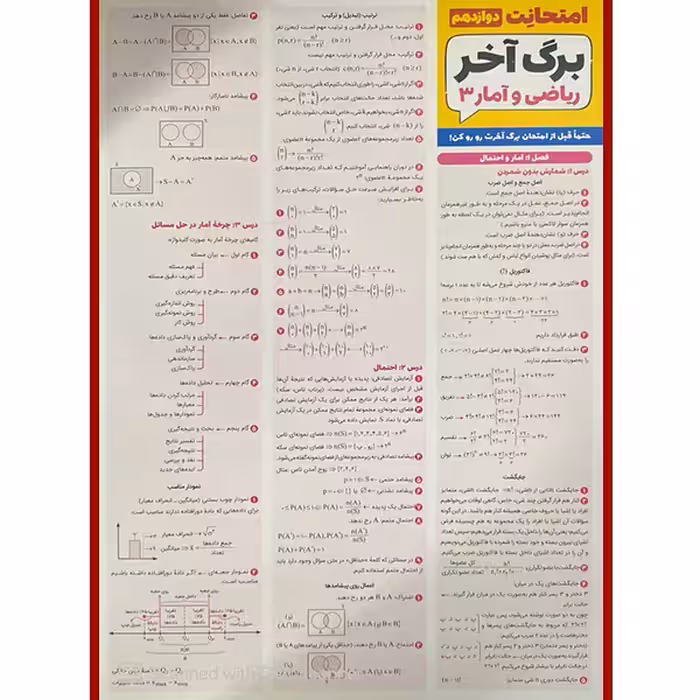 کتاب امتحانت ریاضی و امار دوازدهم انسانی اثر سعید حقیقت راد نشر مهروماه