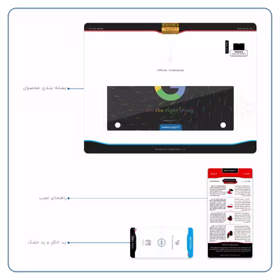 برچسب پوششی ماهوت مدل Google-Logo مناسب برای تبلت سامسونگ Galaxy Tab S 10.5 2014 T800