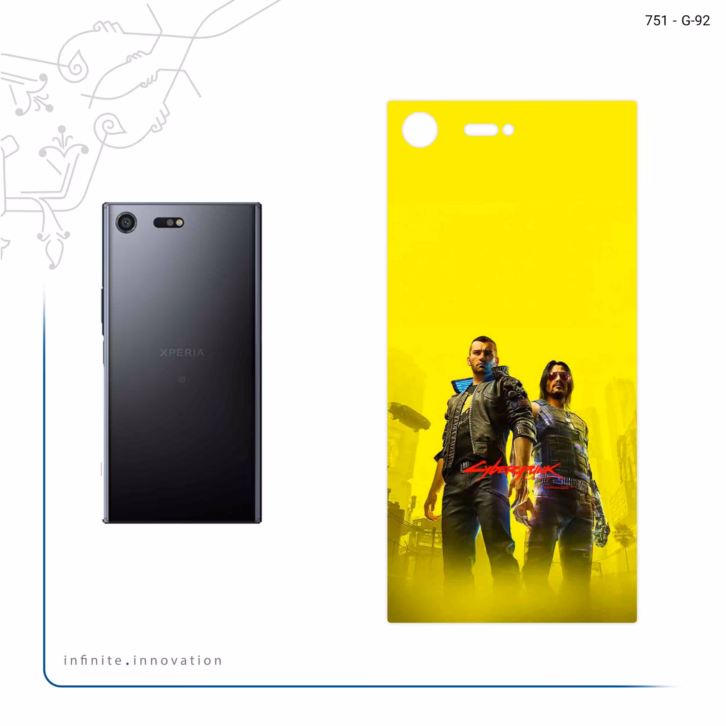 برچسب پوششی ماهوت مدل Cyberpunk Game Series مناسب برای گوشی موبایل سونی Xperia XZ Premium