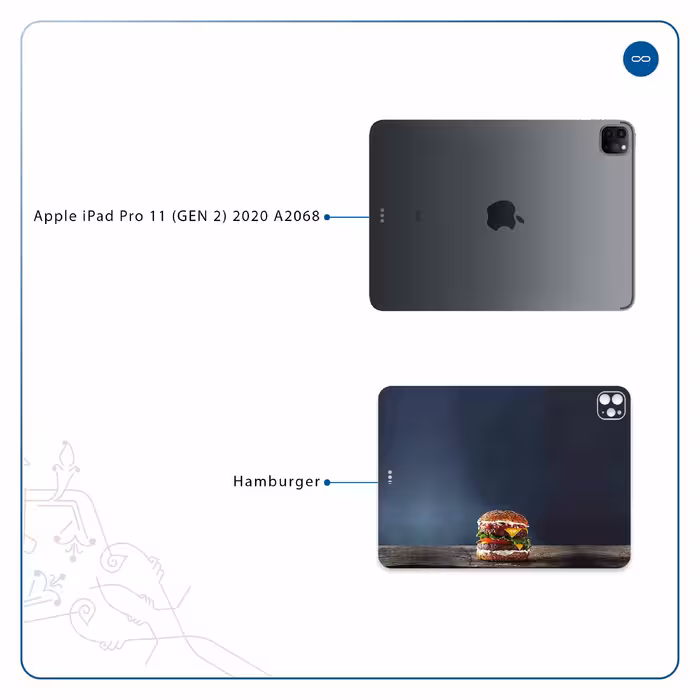 برچسب پوششی ماهوت مدل Hamburger مناسب برای تبلت اپل iPad Pro 11 (GEN 2) 2020 A2068