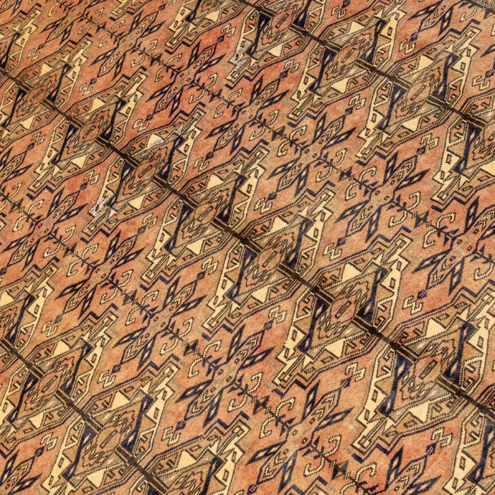 فرش دستبافت  سه و نیم متری مدل ترکمن کد 40.1870