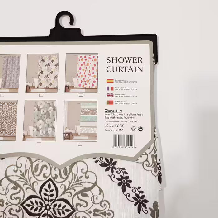 پرده حمام طرح سنتی سایز 200x180 سانتیمتر