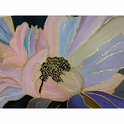  تابلو نقاشی اکریلیک مدل گل برجسته کد 0083