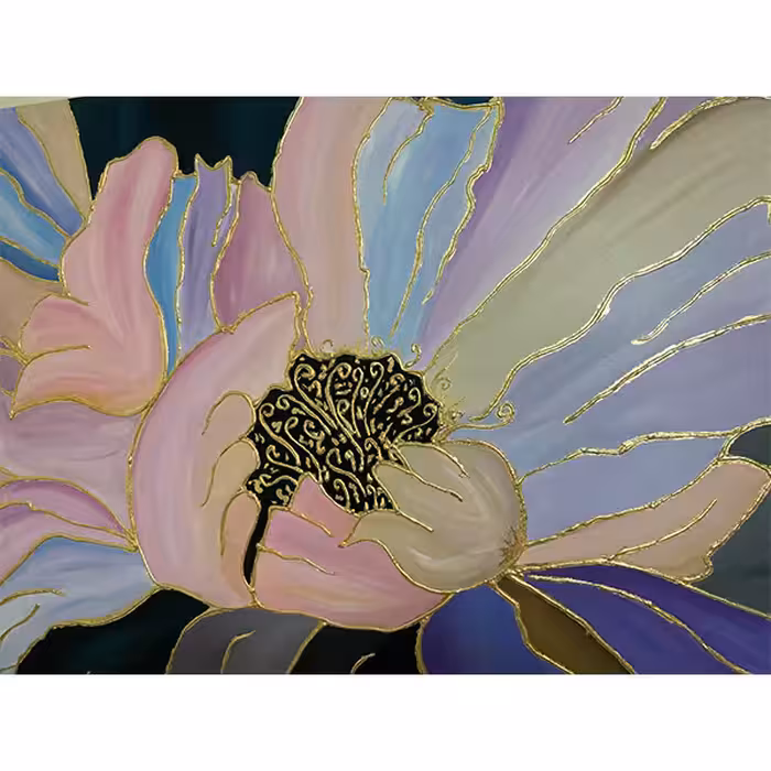  تابلو نقاشی اکریلیک مدل گل برجسته کد 0083